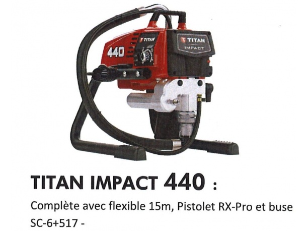 Pompe HP Titan 440 IMPACT (garantie 36 mois)